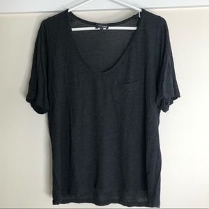 Wilfred Free V Neck Tee Heathered Black